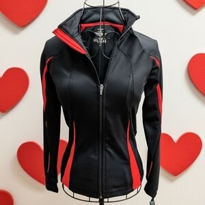 Mizuno Youth Focus Full Zip Jacket Black and Red Size YM NWT